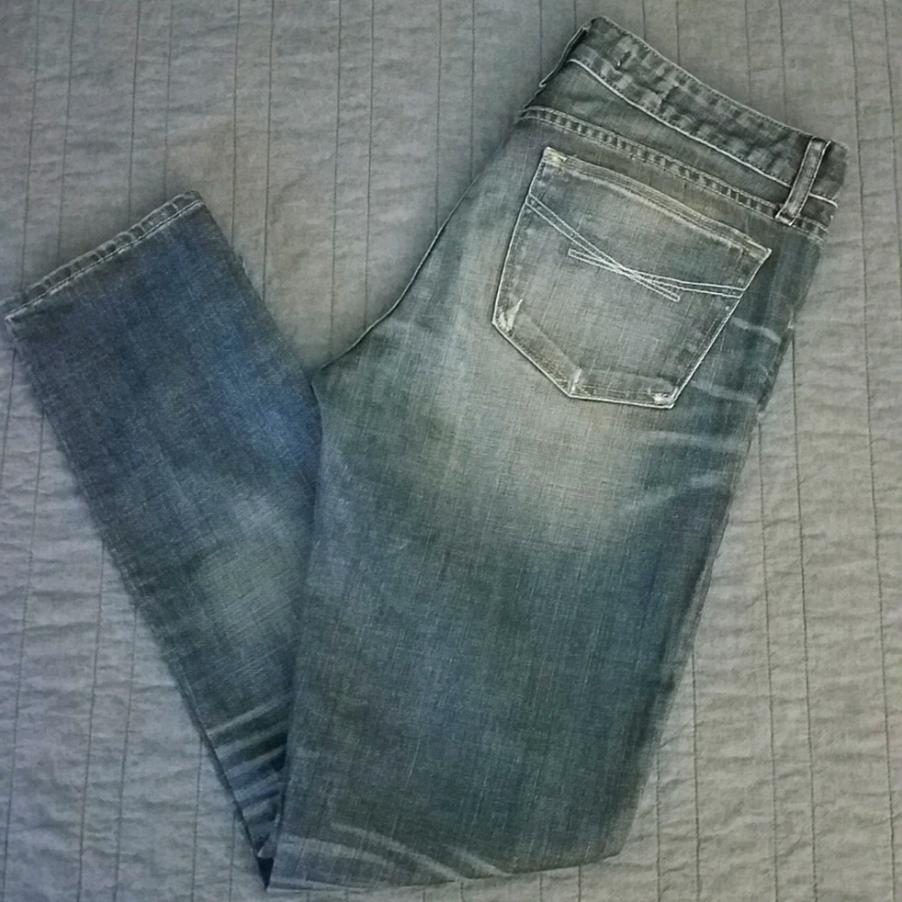 1969 White Washed Skinny Snap Jean